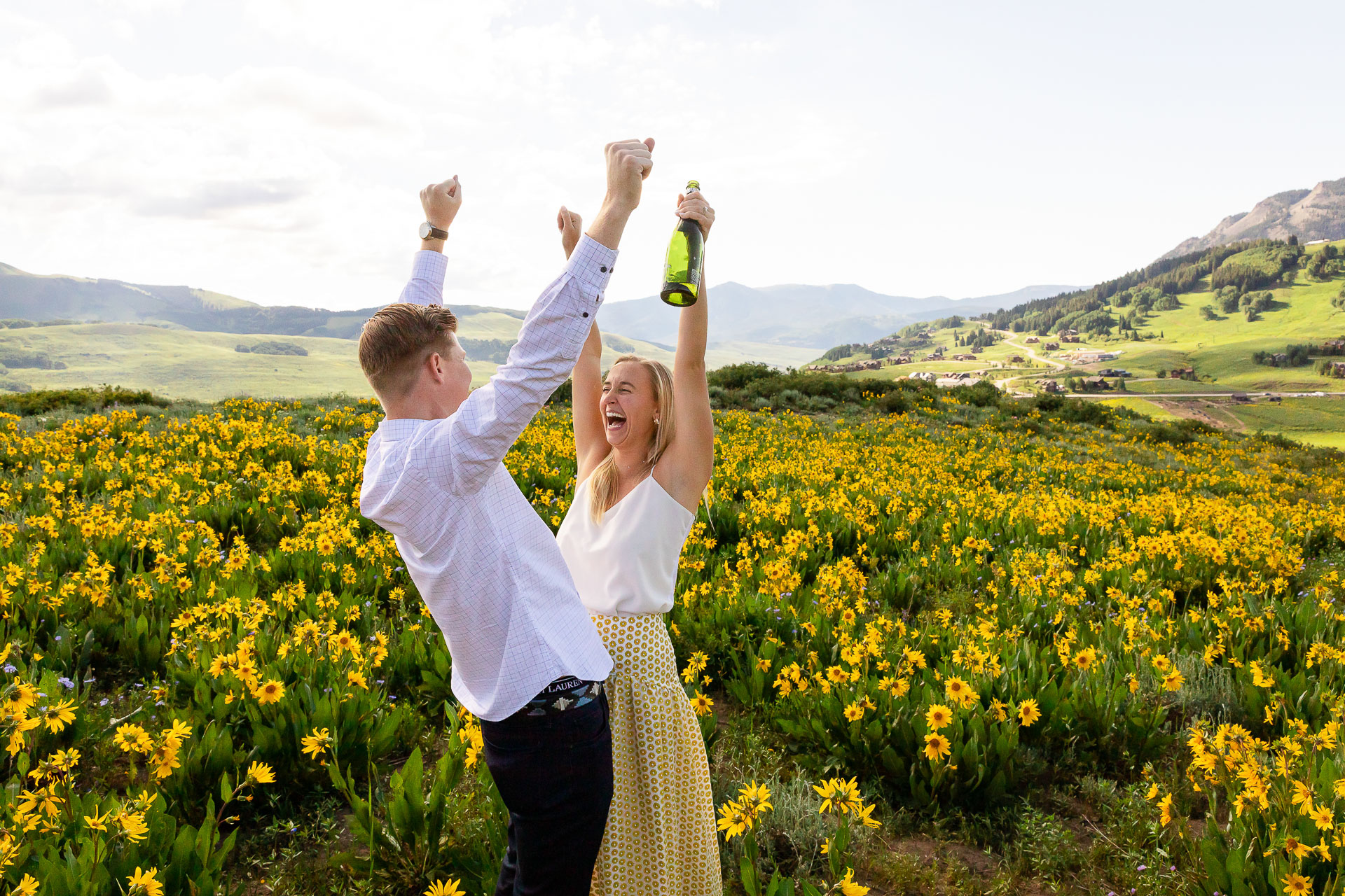 champagne cheers Crested Butte photographer Gunnison photographers Colorado photography - proposal engagement elopement wedding venue boudoir - photo by Mountain Magic Media