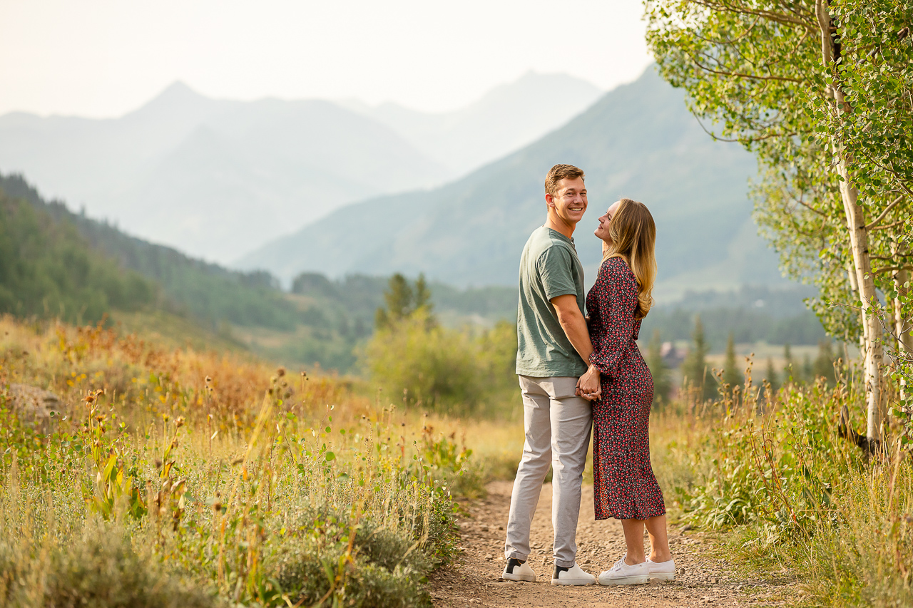 Woods Walk Downtown CB Elk Avenue Prime Purple Mountain Bed and Breakfast Lodge Elk Ave Soupçon Crested Butte photographer Gunnison photographers Colorado photography - proposal engagement elopement wedding venue - photo by Mountain Magic Media