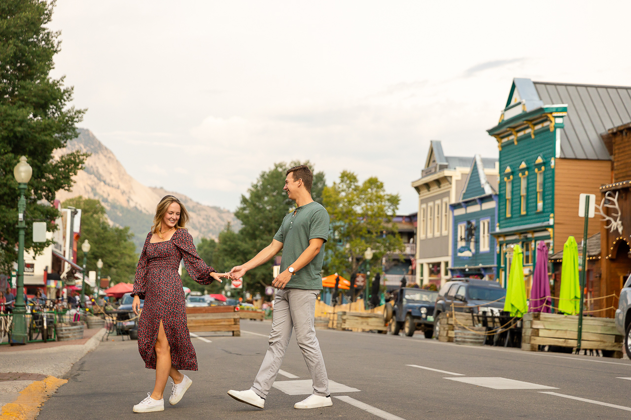 Woods Walk Downtown CB Elk Avenue Prime Purple Mountain Bed and Breakfast Lodge Elk Ave Soupçon Crested Butte photographer Gunnison photographers Colorado photography - proposal engagement elopement wedding venue - photo by Mountain Magic Media