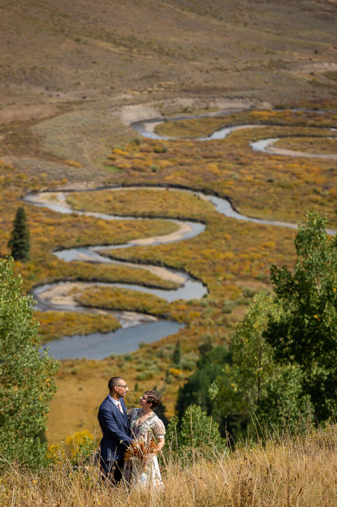 river meanders elope Crested Butte photographer Gunnison photographers Colorado photography - proposal engagement elopement wedding venue - photo by Mountain Magic Media