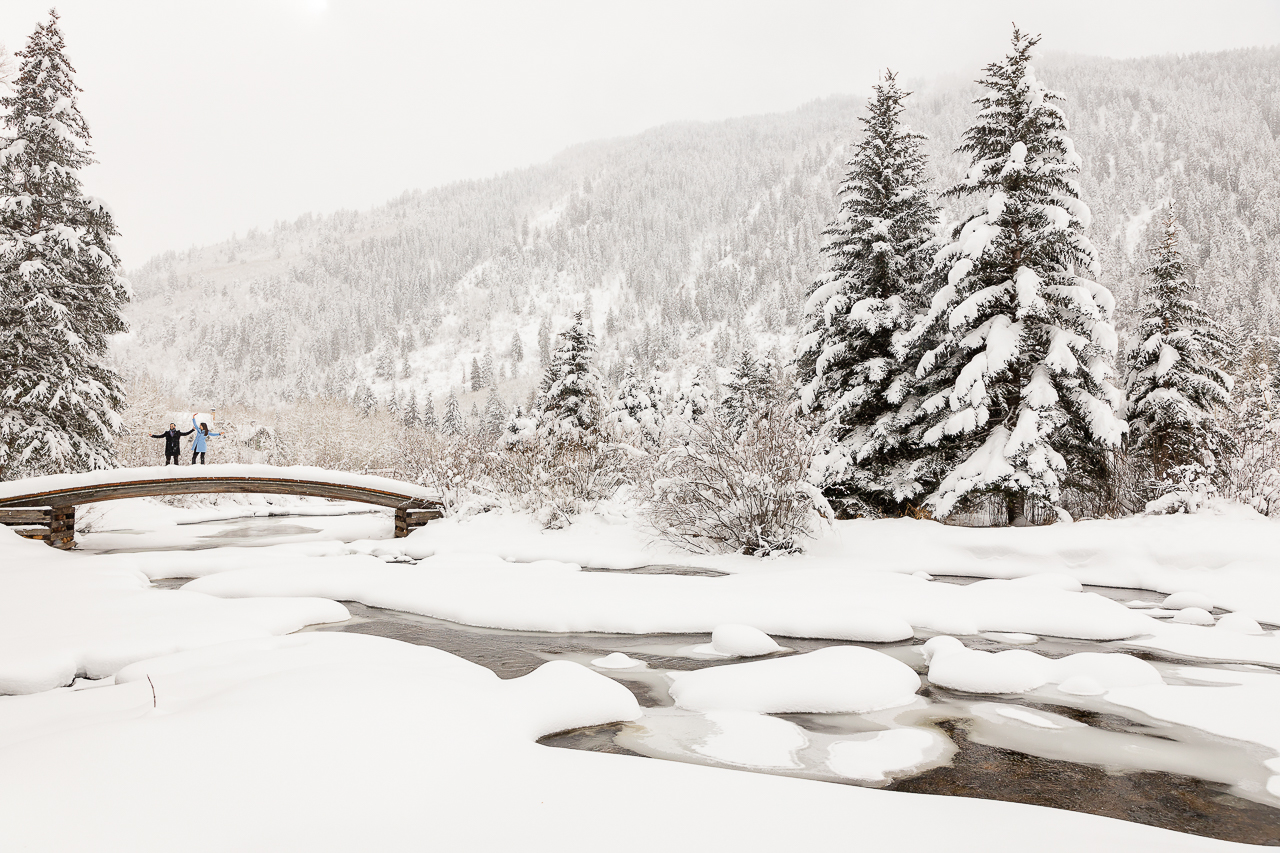 Aspen Carriage and Sleigh snowy Aspen, CO surprise proposal sleigh ride winter blue coat engagement diamond ring Crested Butte photographer Gunnison photographers Colorado photography - proposal engagement elopement wedding venue - photo by Mountain Magic Media