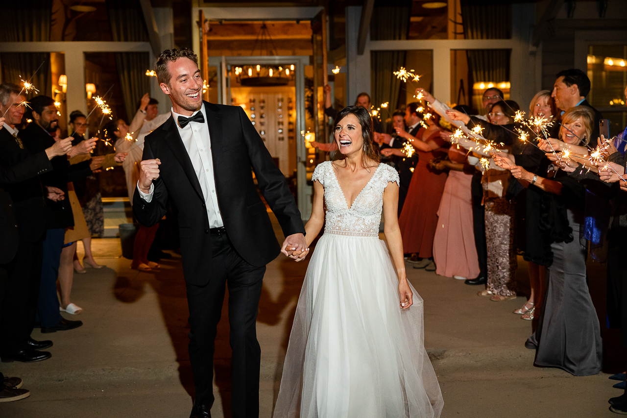 Scarp Ridge Lodge sparkler exit weddings Crested Butte photographer Gunnison photographers Colorado photography - proposal engagement elopement wedding venue - photo by Mountain Magic Media