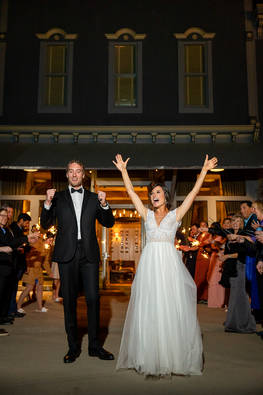 Scarp Ridge Lodge sparkler exit weddings Crested Butte photographer Gunnison photographers Colorado photography - proposal engagement elopement wedding venue - photo by Mountain Magic Media