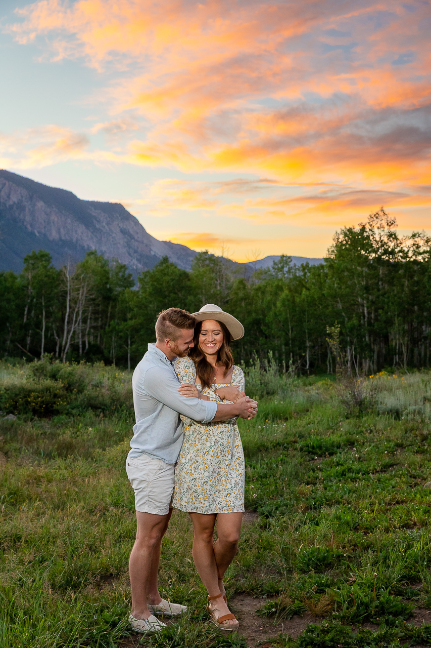 sunrise Woods Walk engaged Crested Butte photographer Gunnison photographers Colorado photography - proposal engagement elopement wedding venue - photo by Mountain Magic Media