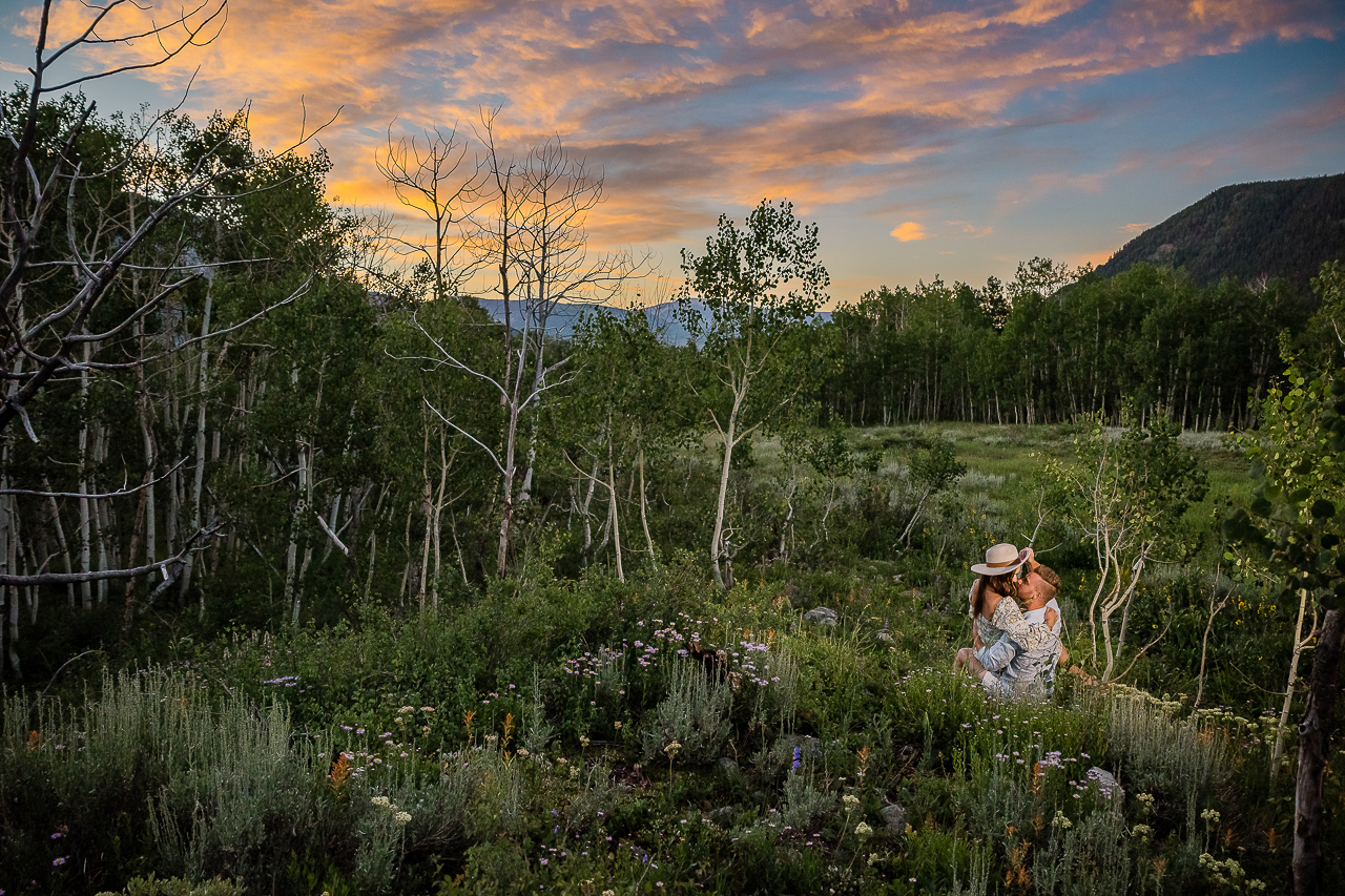 sunrise Woods Walk engaged Crested Butte photographer Gunnison photographers Colorado photography - proposal engagement elopement wedding venue - photo by Mountain Magic Media