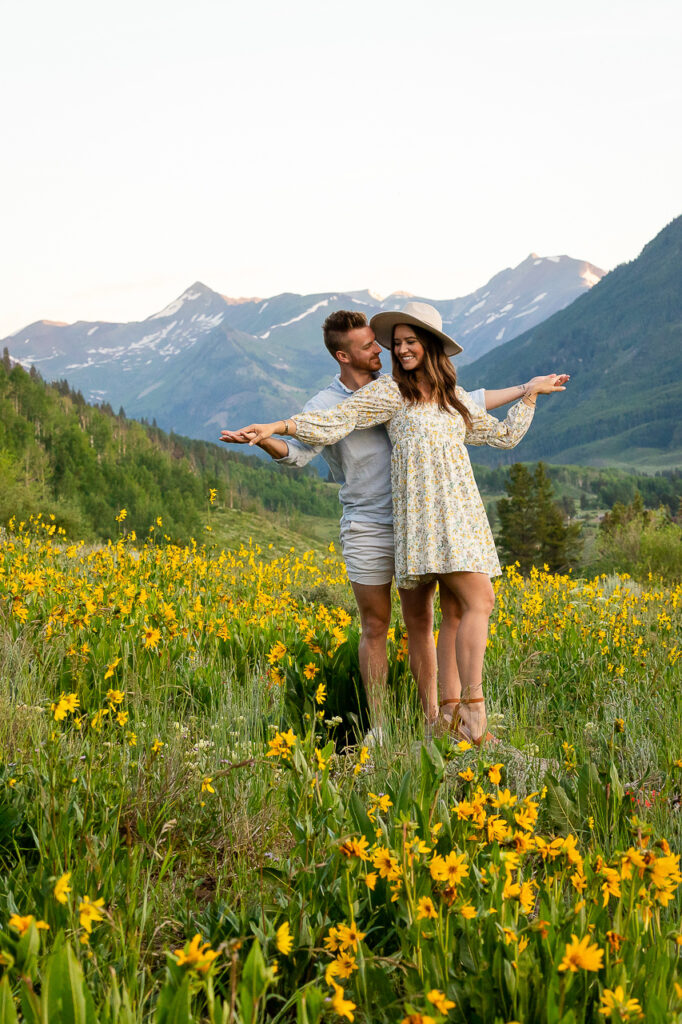 sunrise Woods Walk engaged Crested Butte photographer Gunnison photographers Colorado photography - proposal engagement elopement wedding venue - photo by Mountain Magic Media