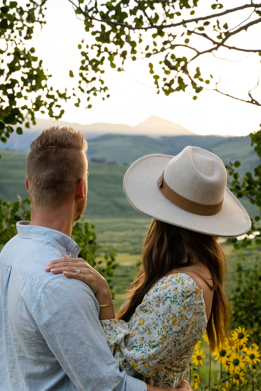 sunrise Woods Walk engaged Crested Butte photographer Gunnison photographers Colorado photography - proposal engagement elopement wedding venue - photo by Mountain Magic Media