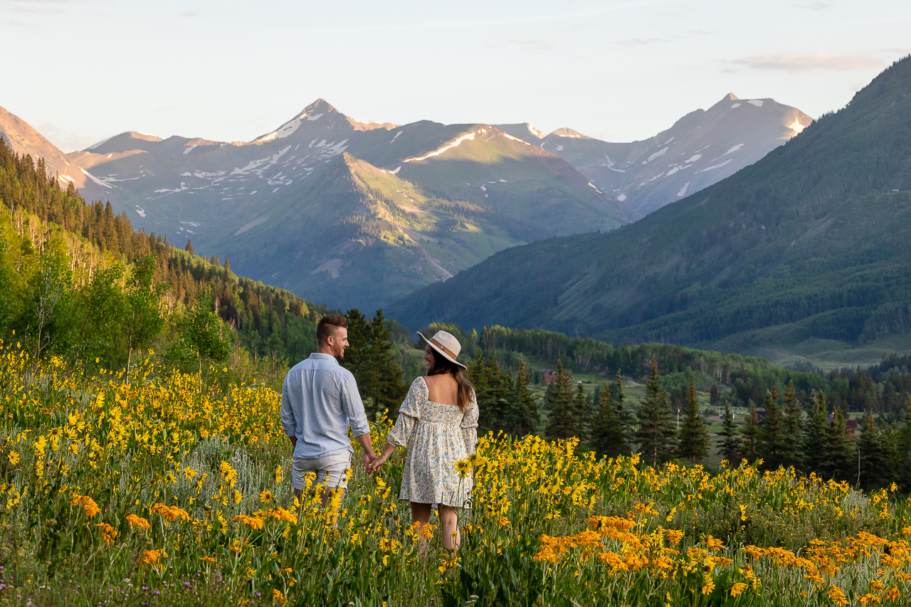 sunrise Woods Walk engaged Crested Butte photographer Gunnison photographers Colorado photography - proposal engagement elopement wedding venue - photo by Mountain Magic Media