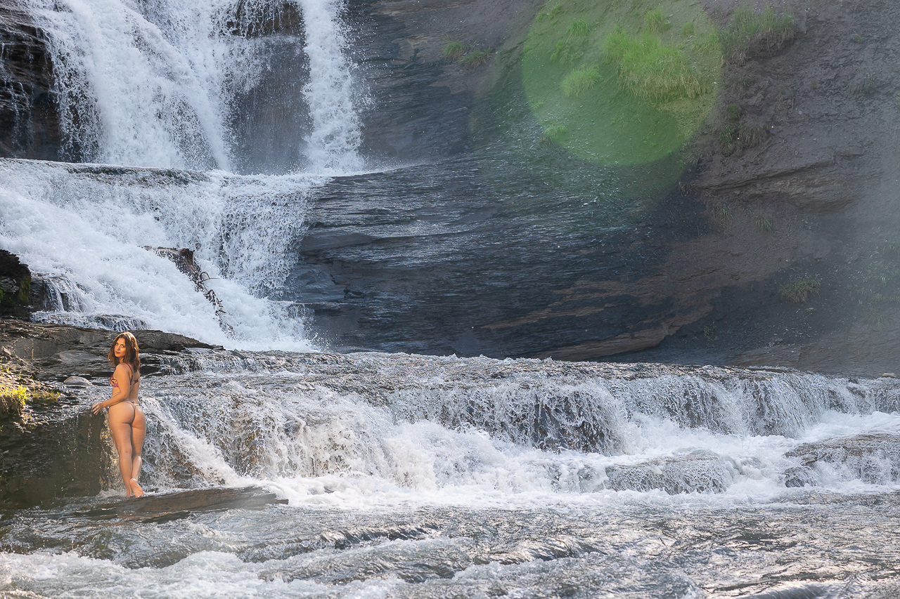 secret waterfall sunset sensual sexy romantic boudoir session Crested Butte photographer Gunnison photographers Colorado photography - proposal engagement elopement wedding venue - photo by Mountain Magic Media