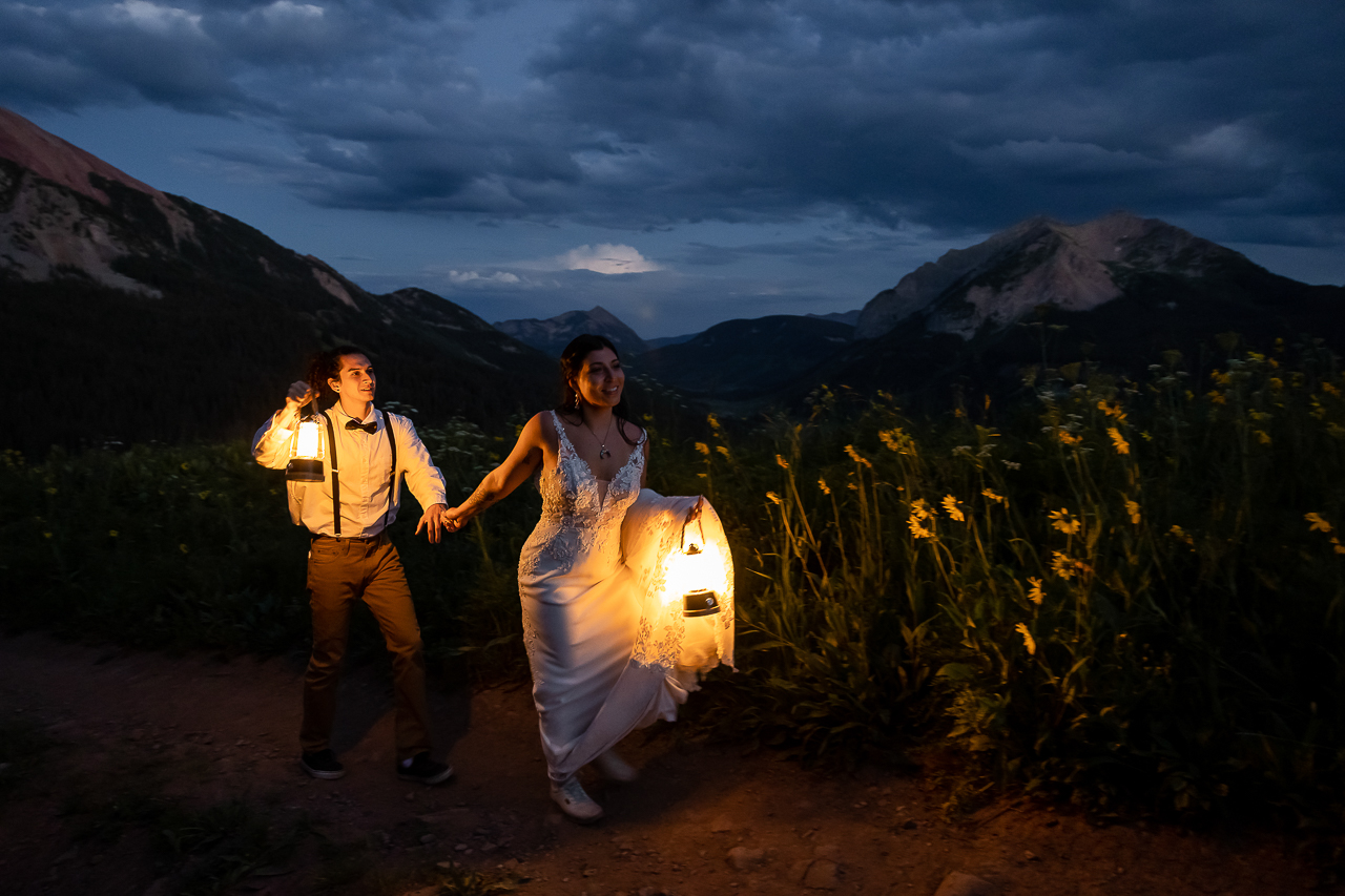 lanterns hiking in the dark Crested Butte photographer Gunnison photographers Colorado photography - proposal engagement elopement wedding venue - photo by Mountain Magic Media