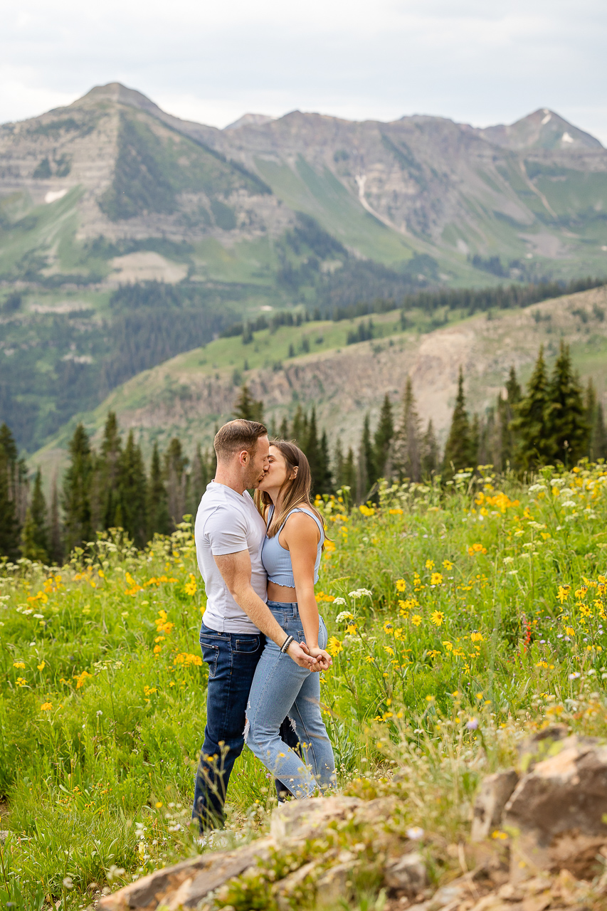 Washington Gulch wildflowers engagement session wildflower festival Crested Butte photographer Gunnison photographers Colorado photography - proposal engagement elopement wedding venue - photo by Mountain Magic Media