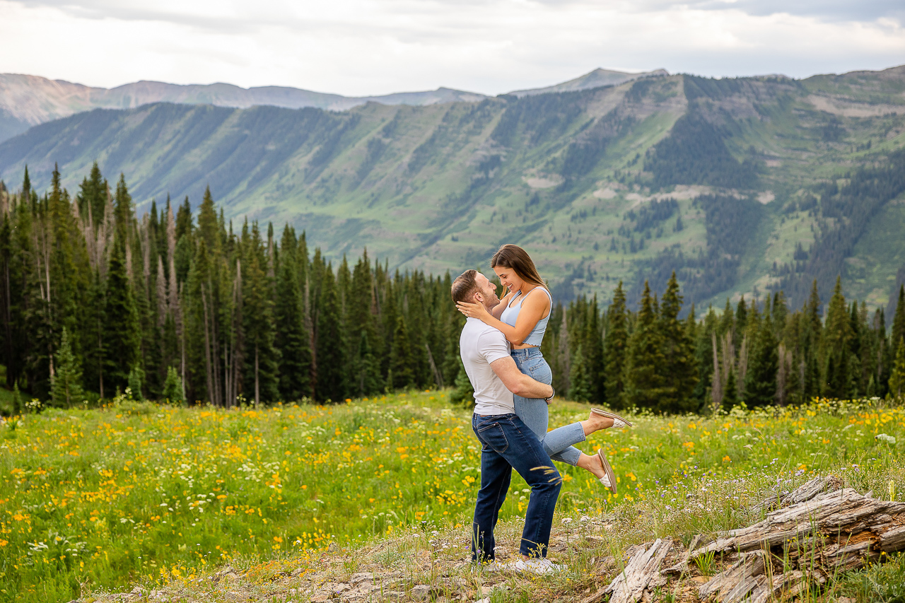 Washington Gulch wildflowers engagement session wildflower festival Crested Butte photographer Gunnison photographers Colorado photography - proposal engagement elopement wedding venue - photo by Mountain Magic Media