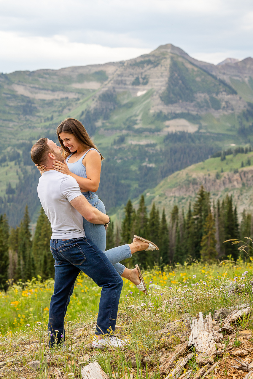 Washington Gulch wildflowers engagement session wildflower festival Crested Butte photographer Gunnison photographers Colorado photography - proposal engagement elopement wedding venue - photo by Mountain Magic Media