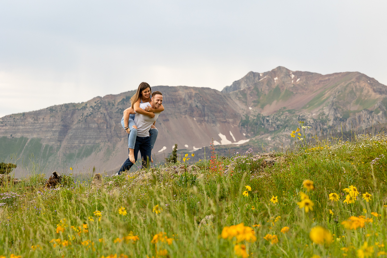 Washington Gulch wildflowers engagement session wildflower festival Crested Butte photographer Gunnison photographers Colorado photography - proposal engagement elopement wedding venue - photo by Mountain Magic Media