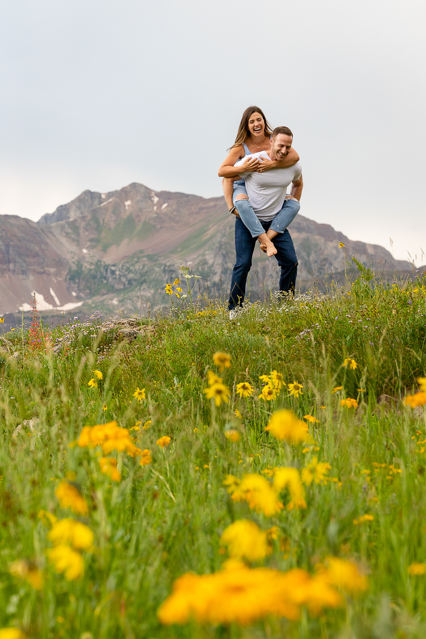 Washington Gulch wildflowers engagement session wildflower festival Crested Butte photographer Gunnison photographers Colorado photography - proposal engagement elopement wedding venue - photo by Mountain Magic Media