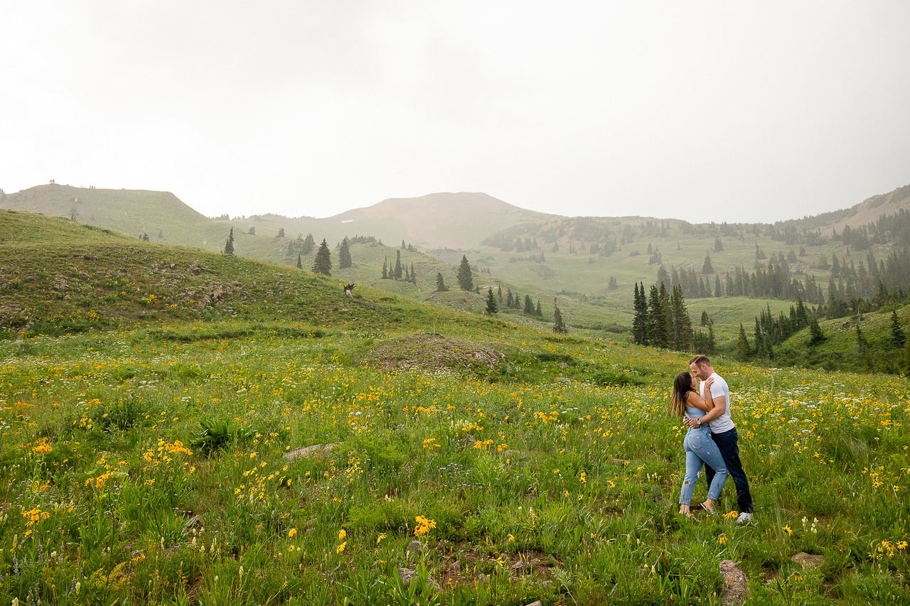 Washington Gulch wildflowers engagement session wildflower festival Crested Butte photographer Gunnison photographers Colorado photography - proposal engagement elopement wedding venue - photo by Mountain Magic Media