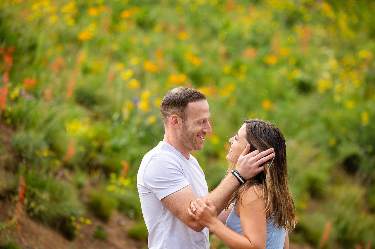 Washington Gulch wildflowers engagement session wildflower festival Crested Butte photographer Gunnison photographers Colorado photography - proposal engagement elopement wedding venue - photo by Mountain Magic Media