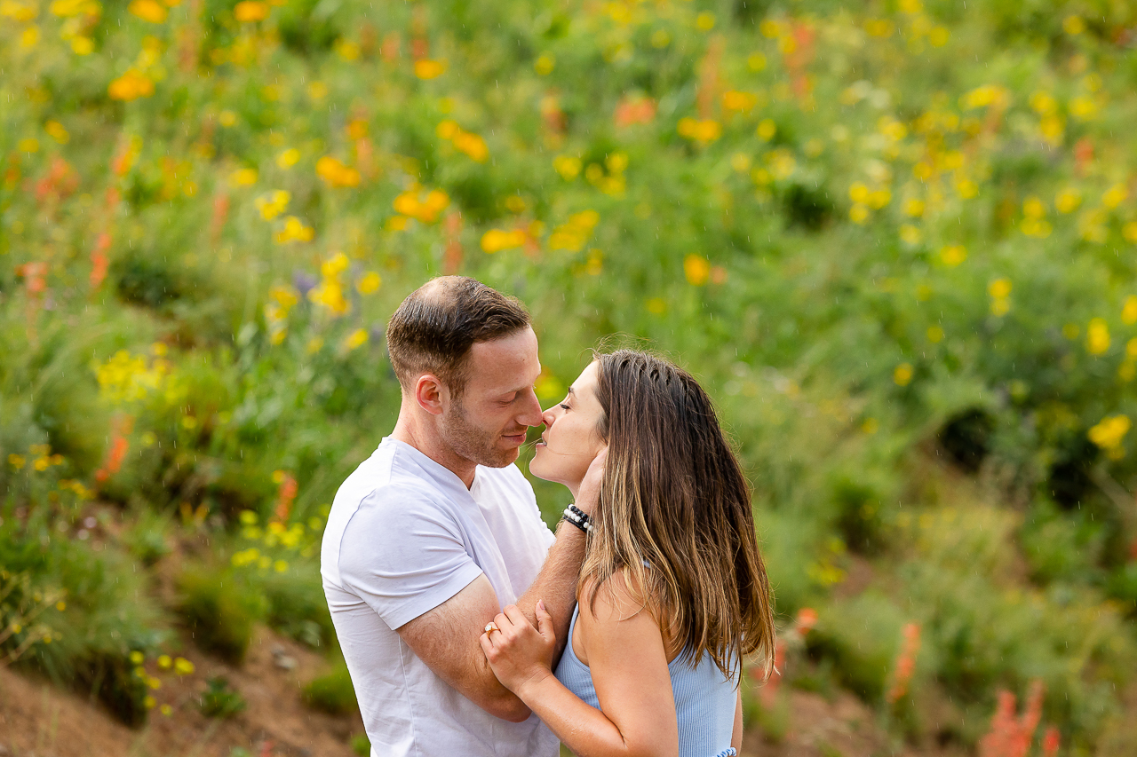 Washington Gulch wildflowers engagement session wildflower festival Crested Butte photographer Gunnison photographers Colorado photography - proposal engagement elopement wedding venue - photo by Mountain Magic Media