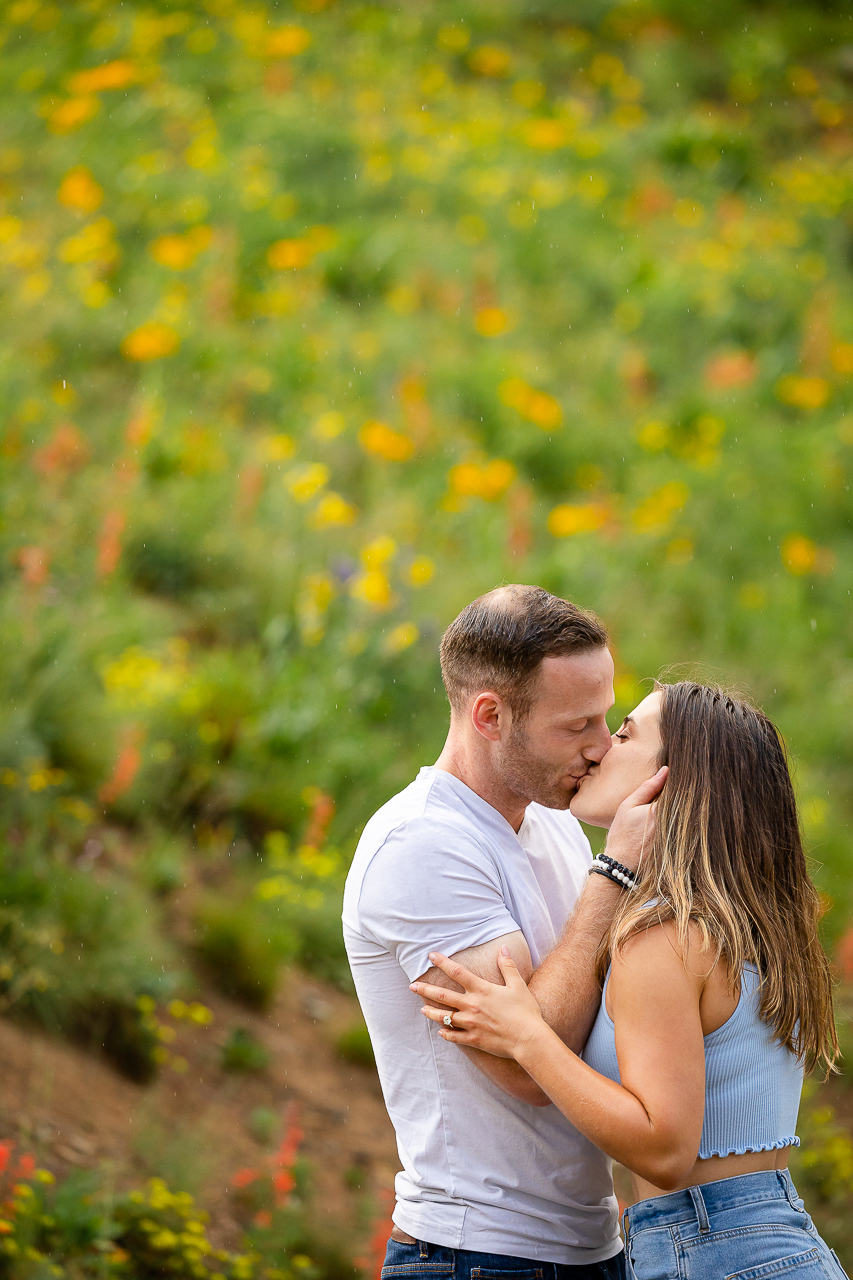 Washington Gulch wildflowers engagement session wildflower festival Crested Butte photographer Gunnison photographers Colorado photography - proposal engagement elopement wedding venue - photo by Mountain Magic Media