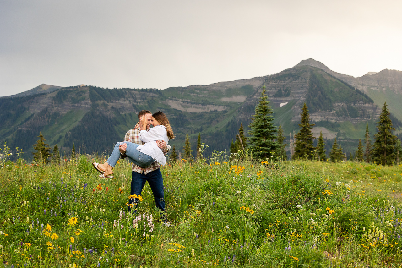 Washington Gulch wildflowers engagement session wildflower festival Crested Butte photographer Gunnison photographers Colorado photography - proposal engagement elopement wedding venue - photo by Mountain Magic Media