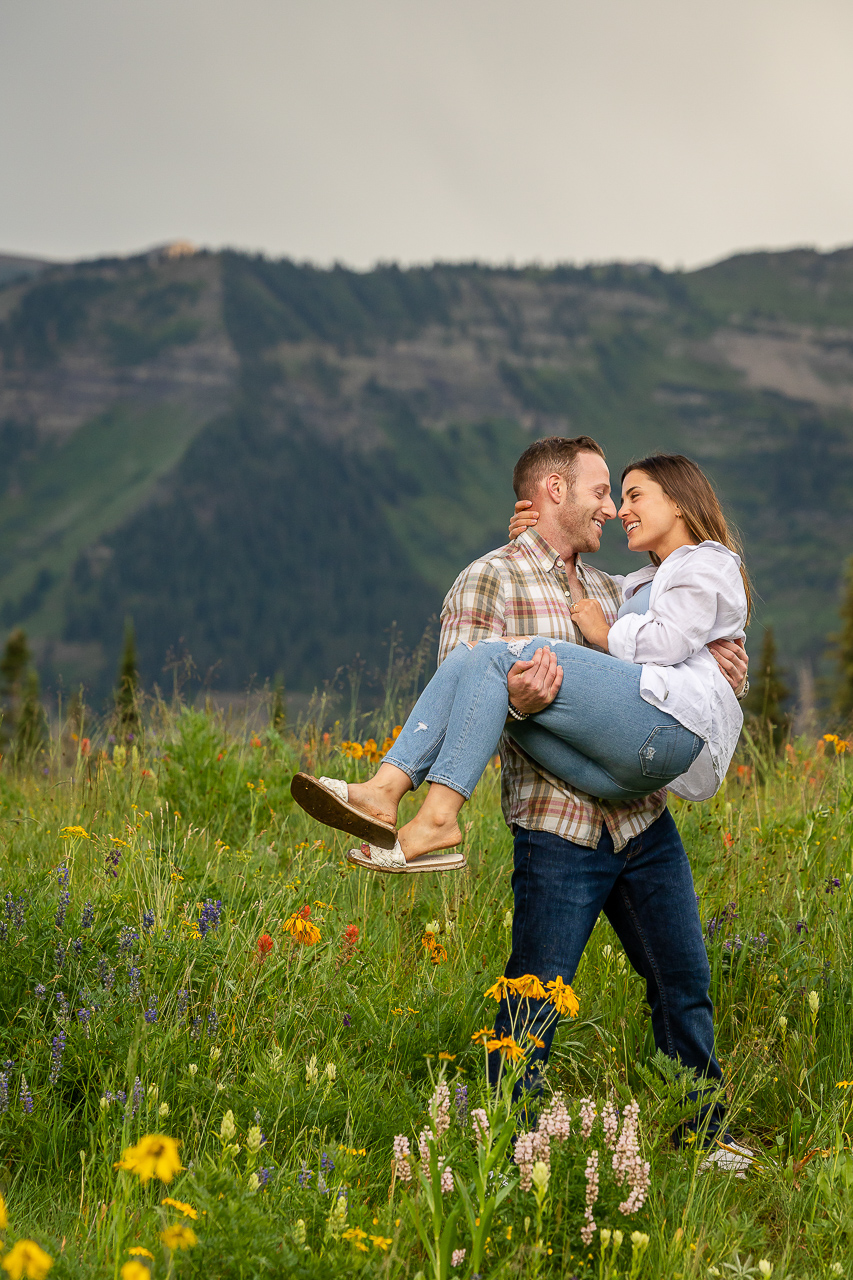 Washington Gulch wildflowers engagement session wildflower festival Crested Butte photographer Gunnison photographers Colorado photography - proposal engagement elopement wedding venue - photo by Mountain Magic Media