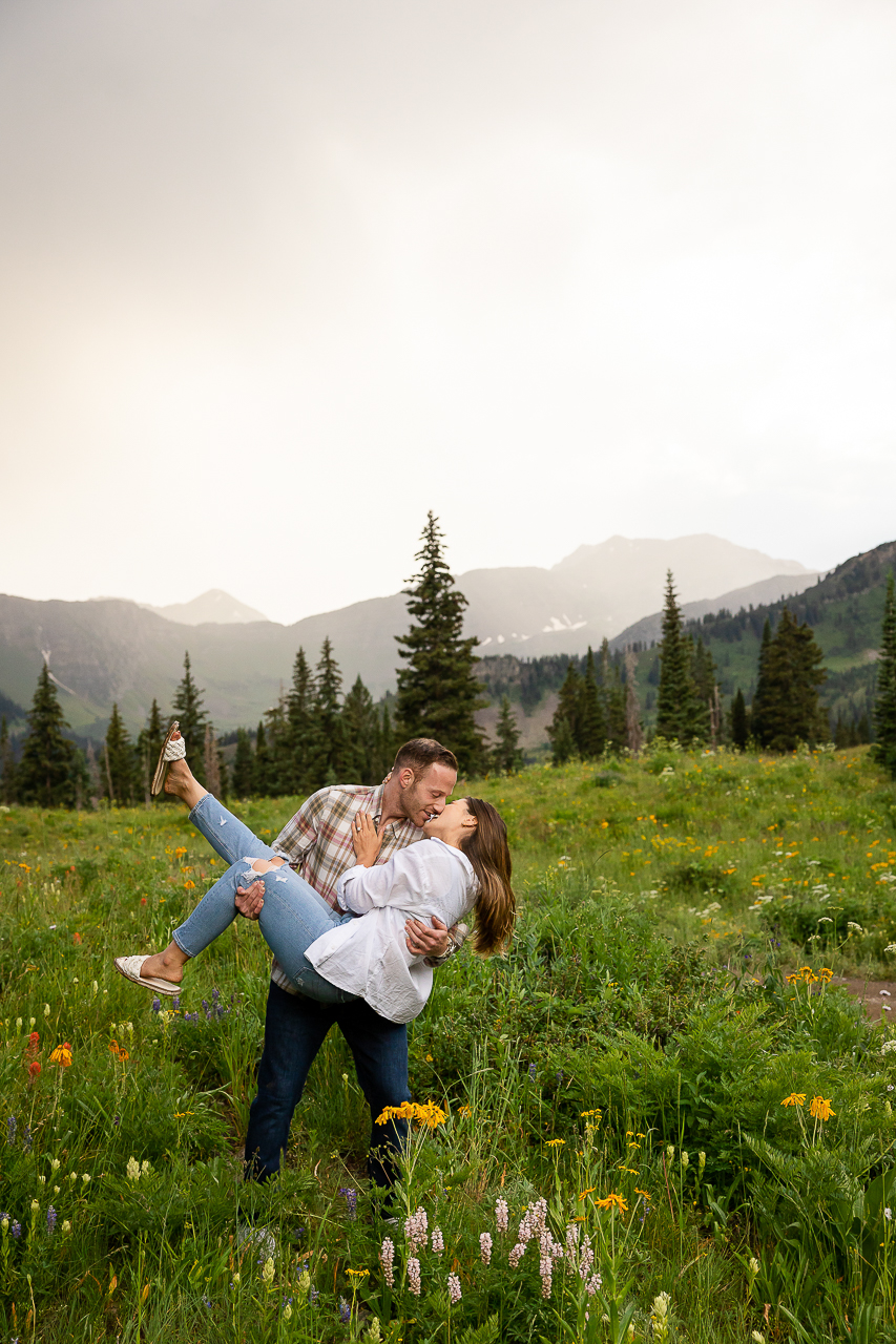 Washington Gulch wildflowers engagement session wildflower festival Crested Butte photographer Gunnison photographers Colorado photography - proposal engagement elopement wedding venue - photo by Mountain Magic Media