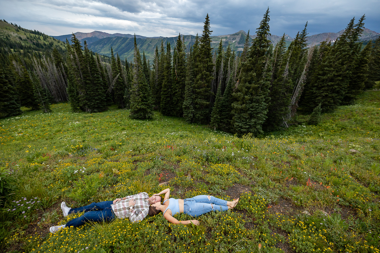 Washington Gulch wildflowers engagement session wildflower festival Crested Butte photographer Gunnison photographers Colorado photography - proposal engagement elopement wedding venue - photo by Mountain Magic Media