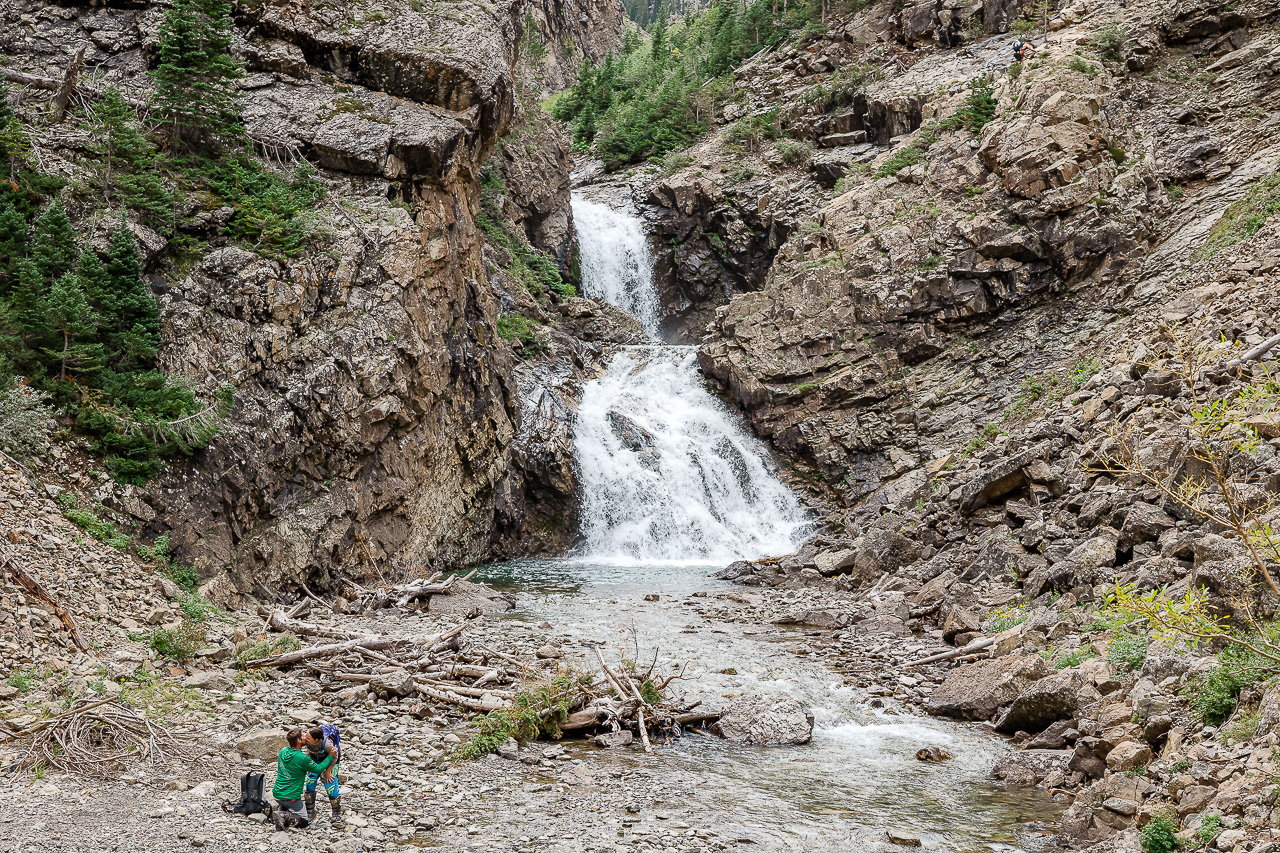 dirtbiking waterfalls dirtbike waterfall Crystal Mill Devils Punchbowl Crested Butte photographer Gunnison photographers Colorado photography - proposal engagement elopement wedding venue - photo by Mountain Magic Media