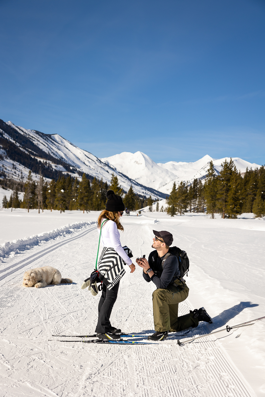 Nordic Center surprise Proposals Land Trust XC ski Crested Butte photographer Gunnison photographers Colorado photography - proposal engagement elopement wedding venue - photo by Mountain Magic Media