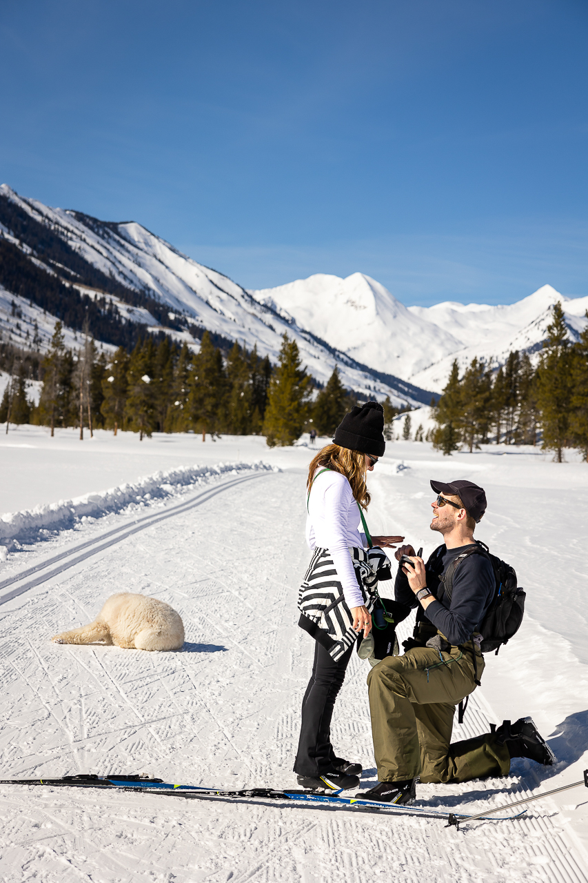 Nordic Center surprise Proposals Land Trust XC ski Crested Butte photographer Gunnison photographers Colorado photography - proposal engagement elopement wedding venue - photo by Mountain Magic Media