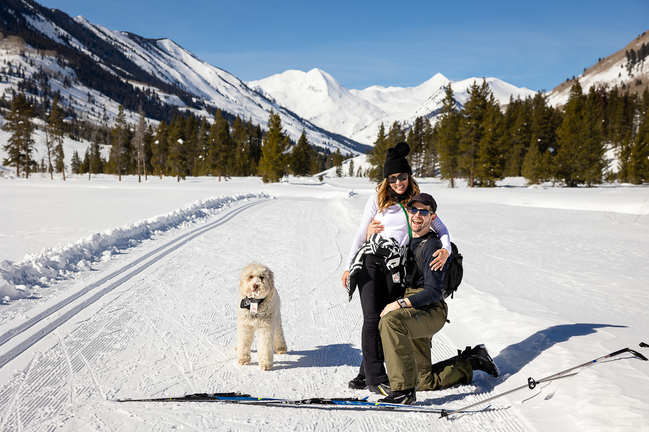 Nordic Center surprise Proposals Land Trust XC ski Crested Butte photographer Gunnison photographers Colorado photography - proposal engagement elopement wedding venue - photo by Mountain Magic Media