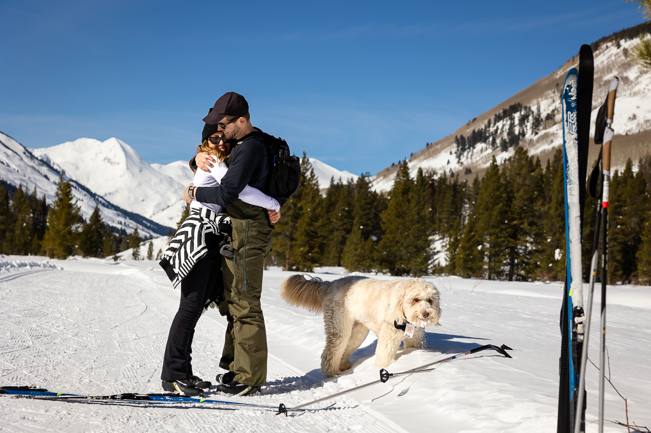 Nordic Center surprise Proposals Land Trust XC ski Crested Butte photographer Gunnison photographers Colorado photography - proposal engagement elopement wedding venue - photo by Mountain Magic Media