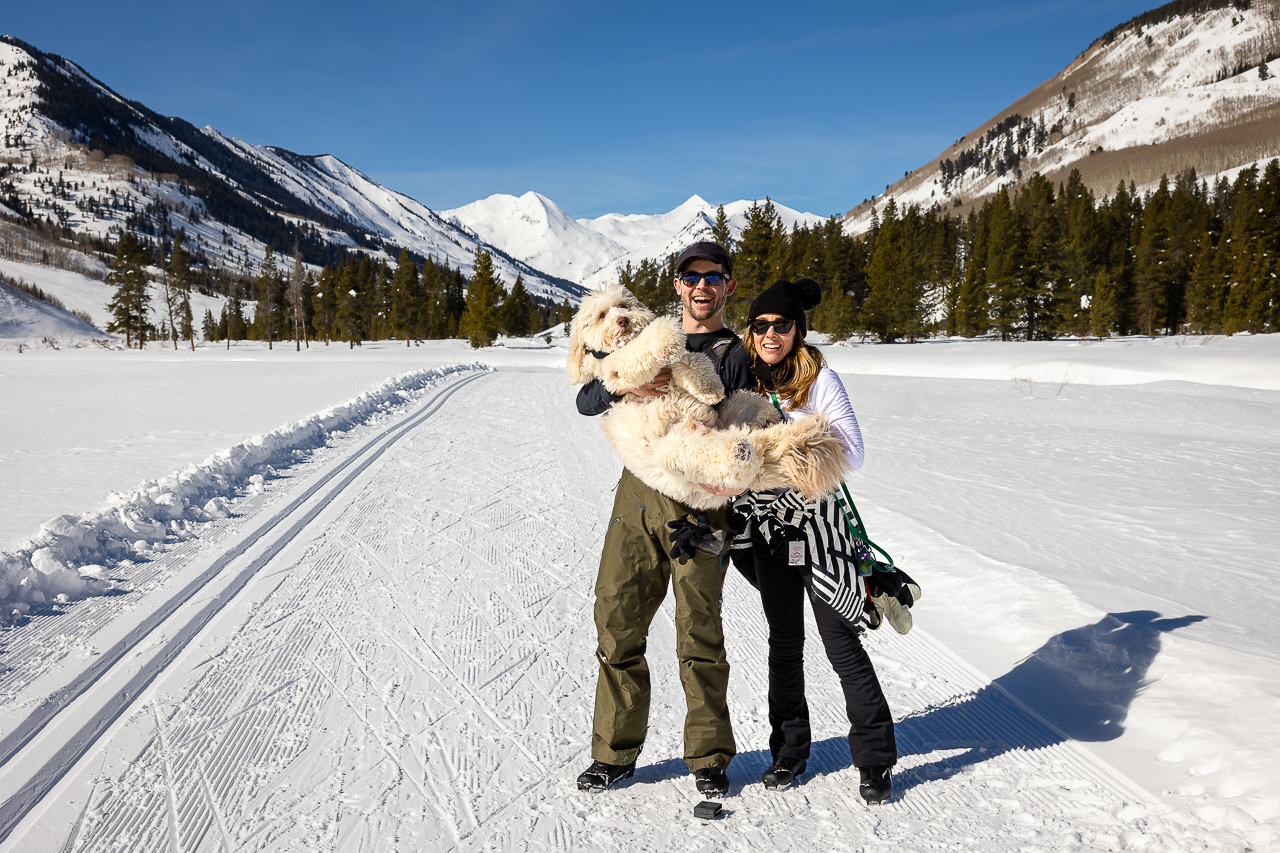 Nordic Center surprise Proposals Land Trust XC ski Crested Butte photographer Gunnison photographers Colorado photography - proposal engagement elopement wedding venue - photo by Mountain Magic Media