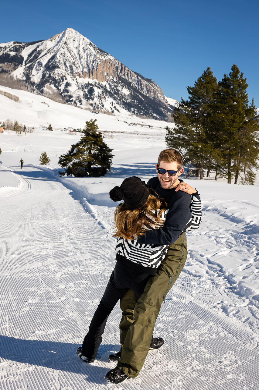 Nordic Center surprise Proposals Land Trust XC ski Crested Butte photographer Gunnison photographers Colorado photography - proposal engagement elopement wedding venue - photo by Mountain Magic Media