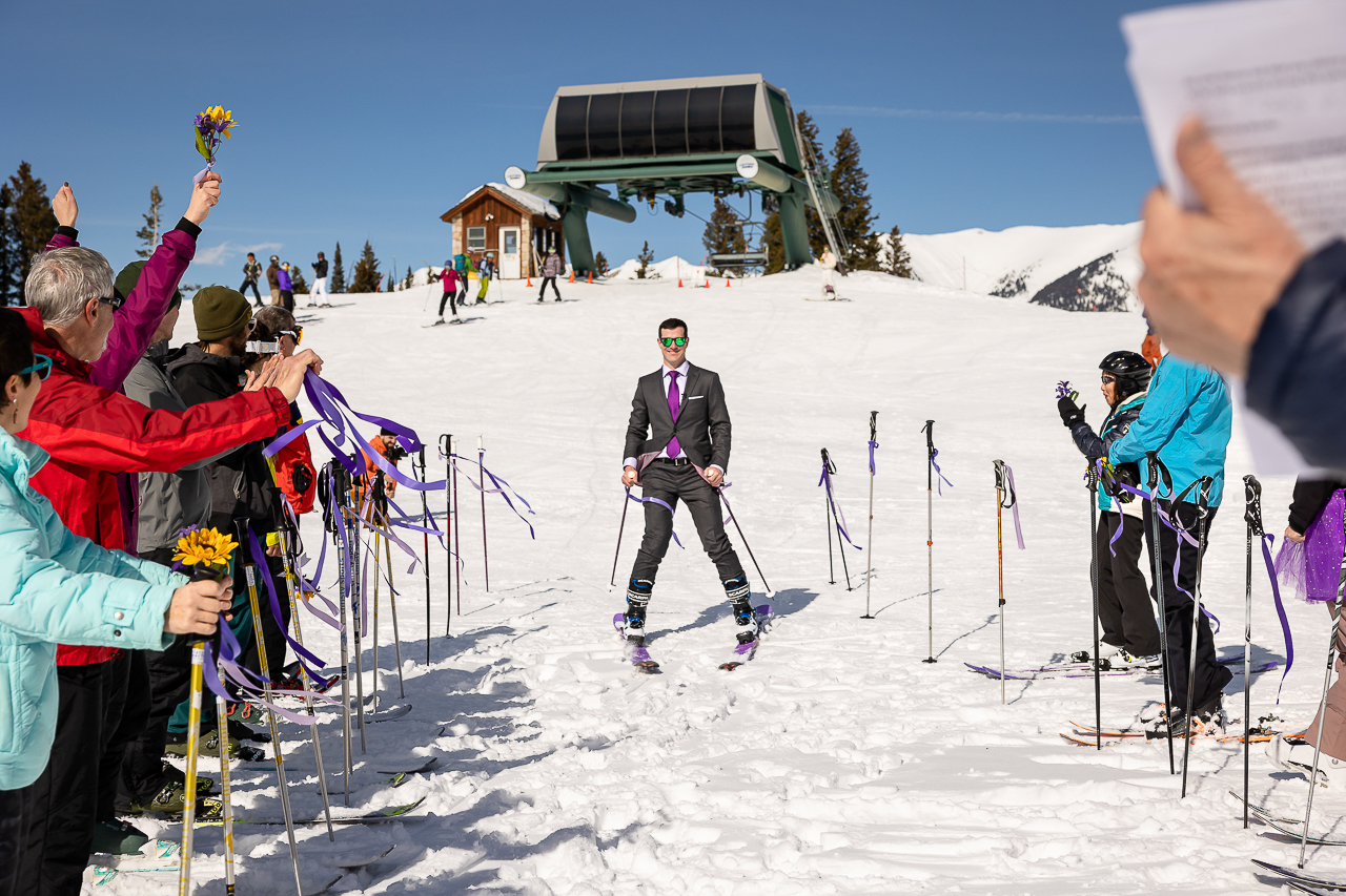 skiing elopement on skis ski the day skicb.com Crested Butte photographer Gunnison photographers Colorado photography - proposal engagement elopement wedding venue - photo by Mountain Magic Media