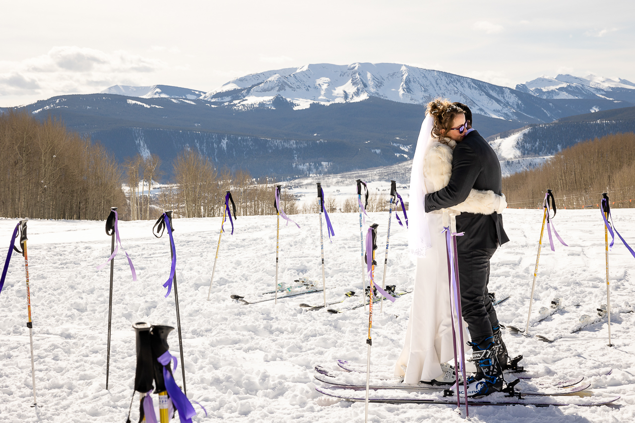 skiing elopement on skis ski the day skicb.com Crested Butte photographer Gunnison photographers Colorado photography - proposal engagement elopement wedding venue - photo by Mountain Magic Media