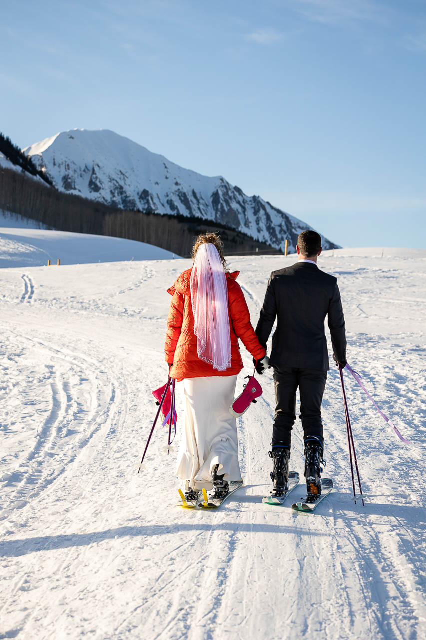 skiing elopement on skis ski the day skicb.com Crested Butte photographer Gunnison photographers Colorado photography - proposal engagement elopement wedding venue - photo by Mountain Magic Media