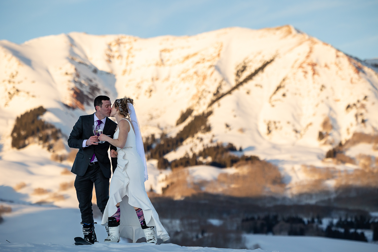 skiing elopement on skis ski the day skicb.com Crested Butte photographer Gunnison photographers Colorado photography - proposal engagement elopement wedding venue - photo by Mountain Magic Media