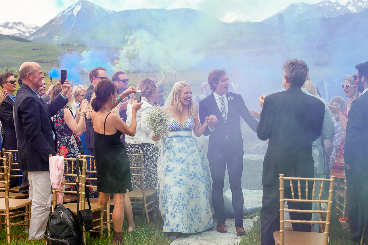 holy smokes blue wedding dress custom florals Crested Butte weddings planner planning photographer Gunnison photographers Colorado photography - proposal engagement elopement wedding venue - photo by Mountain Magic Media