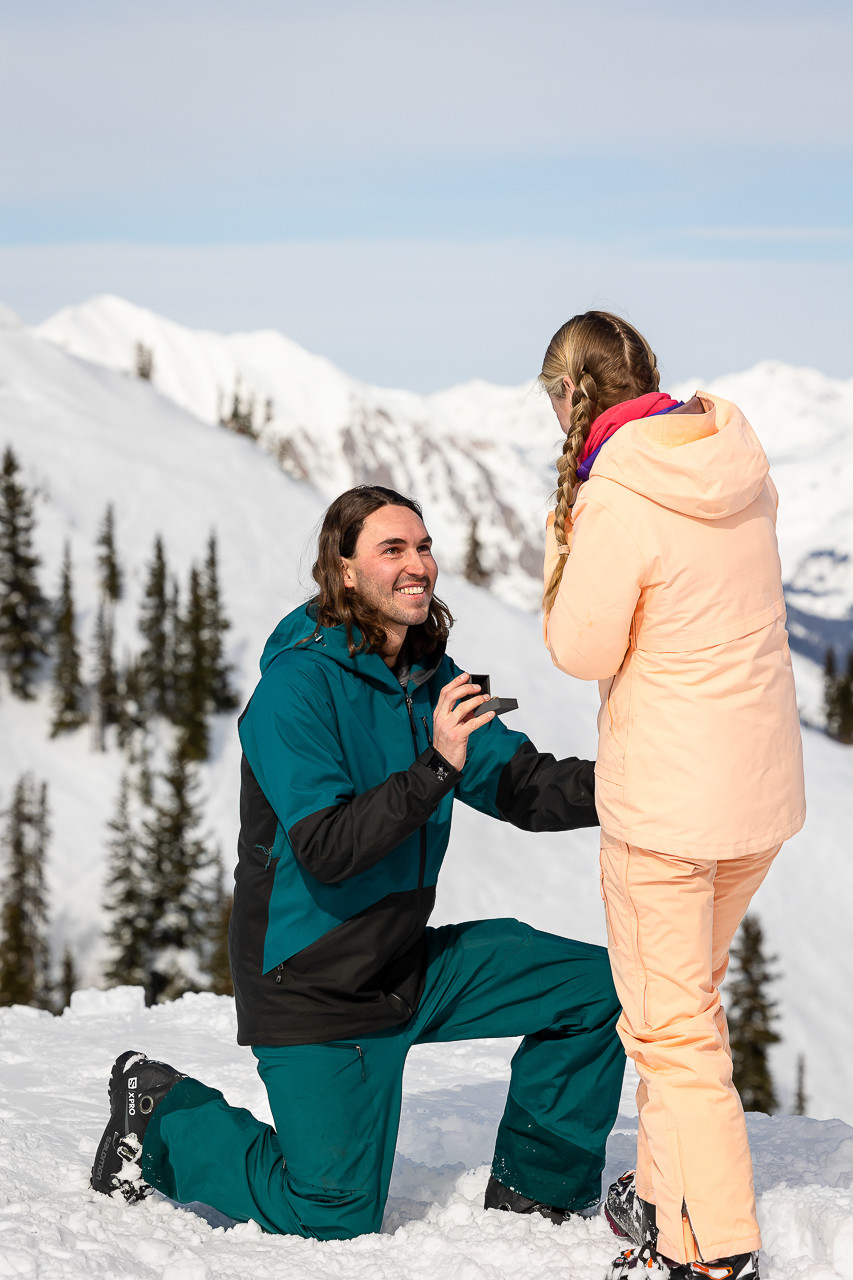 skicb.com ski proposal surprise proposals engaged Crested Butte photographer Gunnison photographers Colorado photography - proposal engagement elopement wedding venue - photo by Mountain Magic Media