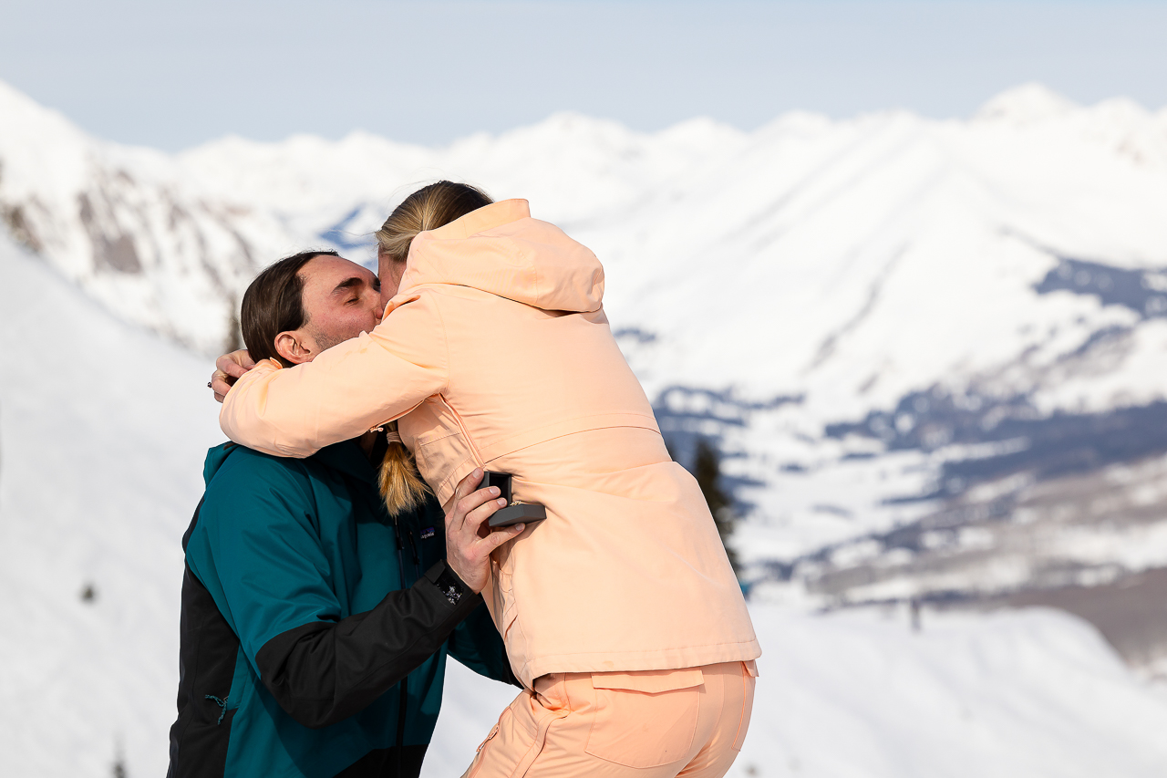 skicb.com ski proposal surprise proposals engaged Crested Butte photographer Gunnison photographers Colorado photography - proposal engagement elopement wedding venue - photo by Mountain Magic Media