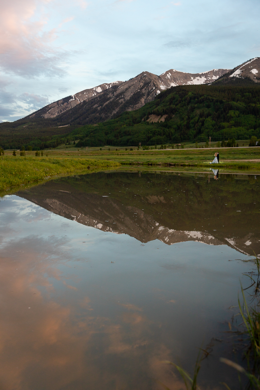 holy smokes blue wedding dress custom florals Crested Butte weddings planner planning photographer Gunnison photographers Colorado photography - proposal engagement elopement wedding venue - photo by Mountain Magic Media