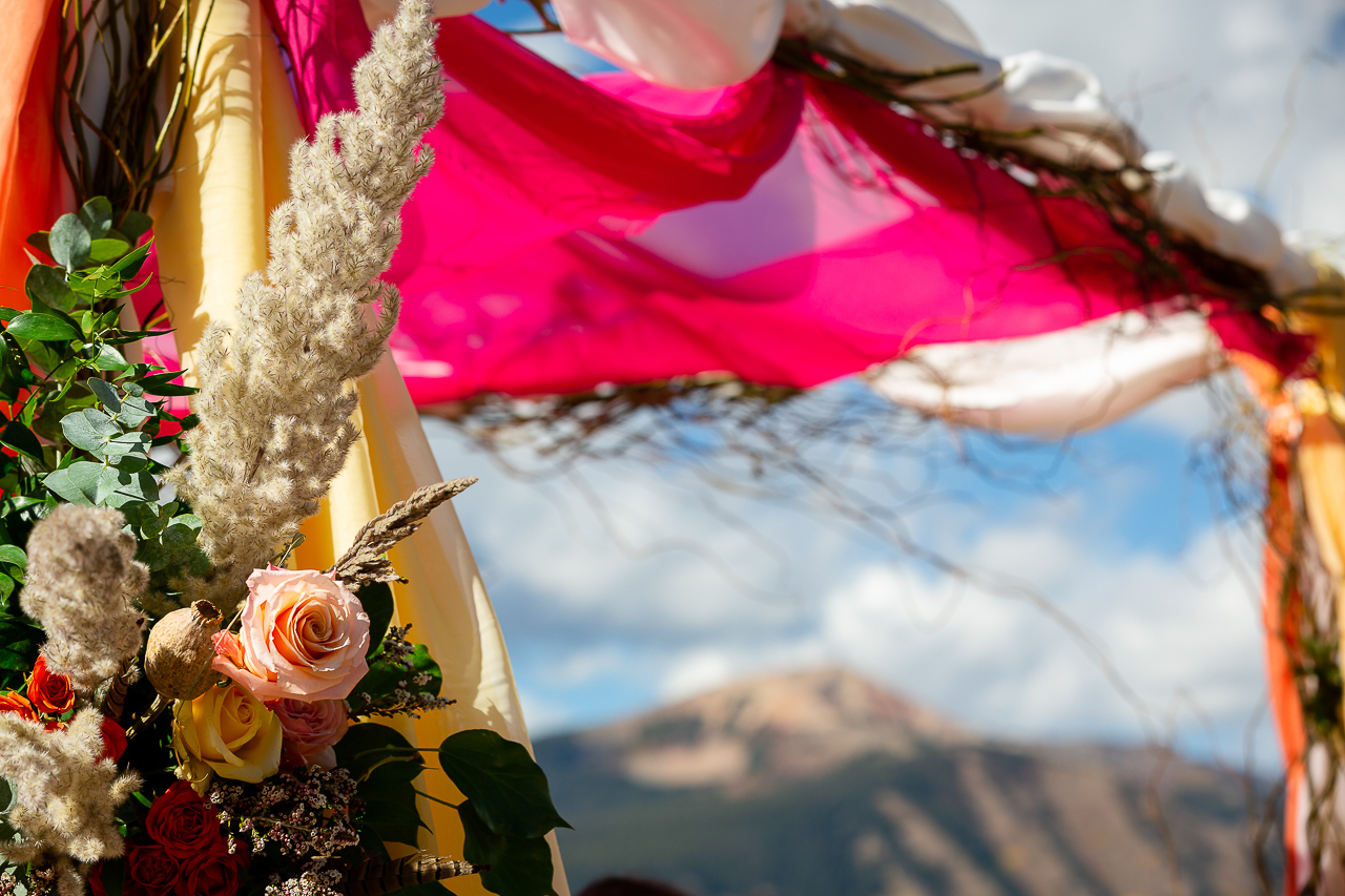 Mt. CB fall Indian wedding ceremony colorful aspen leaves Crested Butte photographer Gunnison photographers Colorado photography - proposal engagement elopement wedding venue - photo by Mountain Magic Media