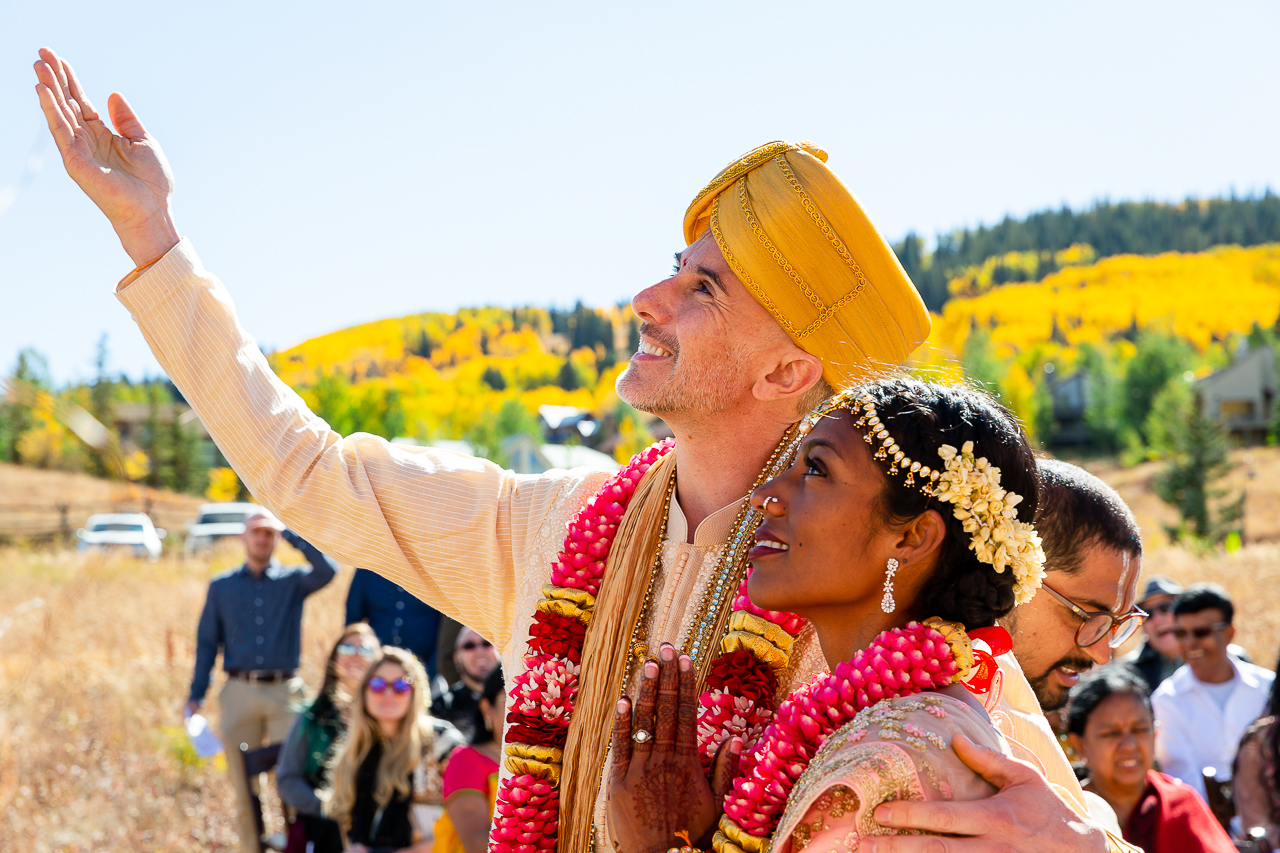 Woods Walk fall wedding ceremony colorful aspen leaves Crested Butte photographer Gunnison photographers Colorado photography - proposal engagement elopement wedding venue - photo by Mountain Magic Media