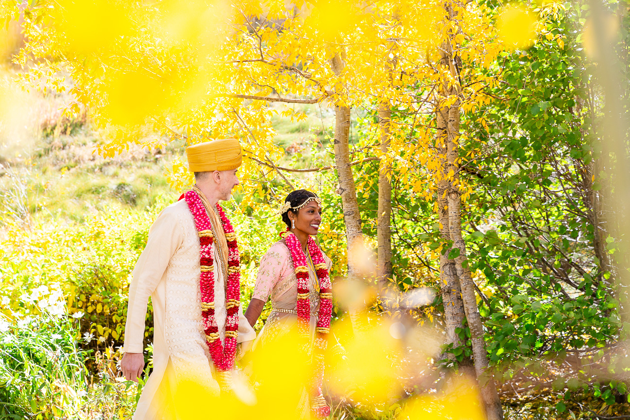 Woods Walk fall wedding ceremony colorful aspen leaves Crested Butte photographer Gunnison photographers Colorado photography - proposal engagement elopement wedding venue - photo by Mountain Magic Media