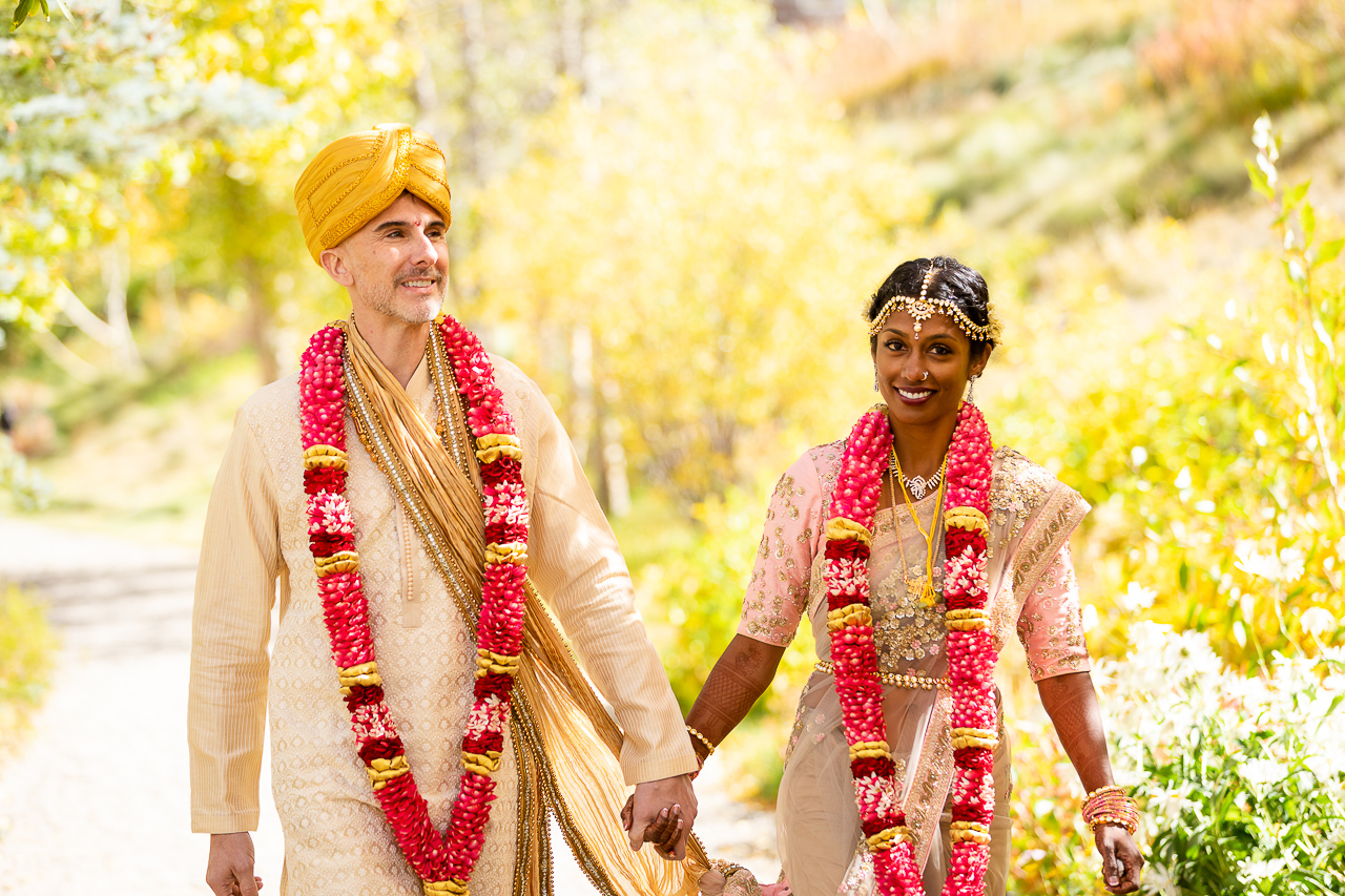 Woods Walk fall wedding ceremony colorful aspen leaves Crested Butte photographer Gunnison photographers Colorado photography - proposal engagement elopement wedding venue - photo by Mountain Magic Media