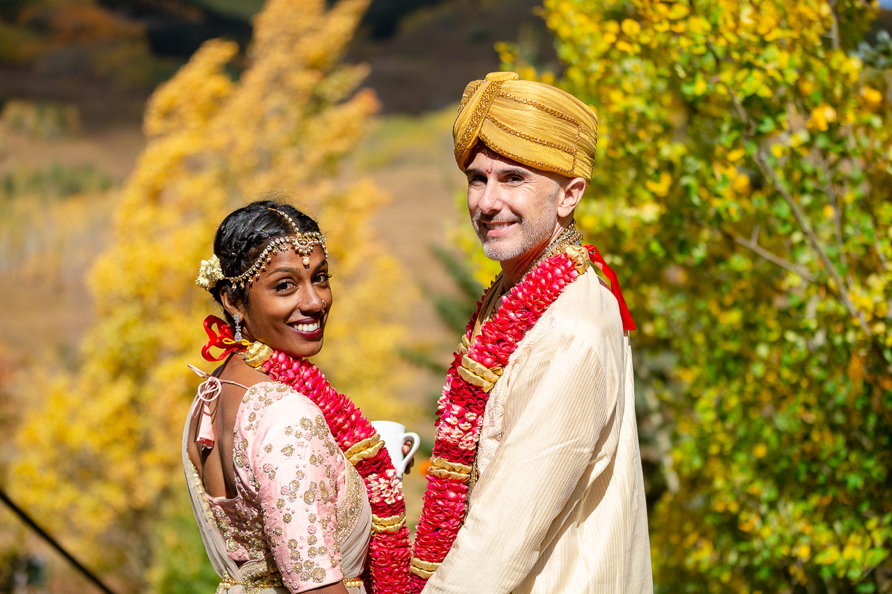 Woods Walk fall wedding ceremony colorful aspen leaves Crested Butte photographer Gunnison photographers Colorado photography - proposal engagement elopement wedding venue - photo by Mountain Magic Media