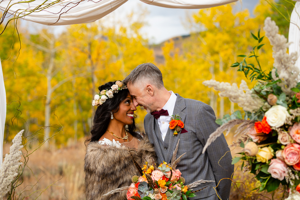 fall wedding couple newlyweds Crested Butte photographer Gunnison photographers Colorado photography - proposal engagement elopement wedding venue - photo by Mountain Magic Media
