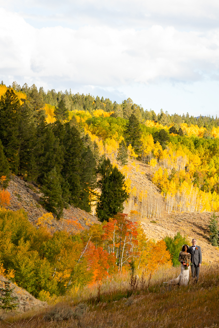 Woods Walk fall wedding ceremony colorful aspen leaves Crested Butte photographer Gunnison photographers Colorado photography - proposal engagement elopement wedding venue - photo by Mountain Magic Media