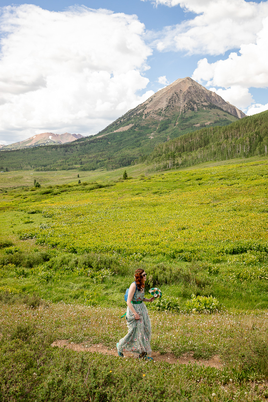 adventure instead elopement micro-wedding Snodgrass hike hiking vows scenic mountain views Crested Butte photographer Gunnison photographers Colorado photography - proposal engagement elopement wedding venue - photo by Mountain Magic Media